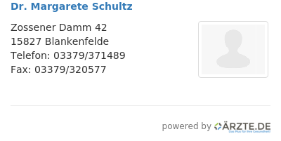 Dr margarete schultz
