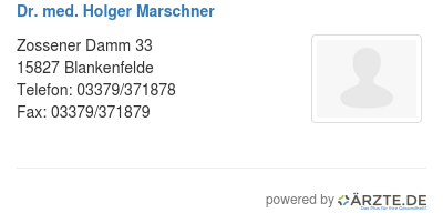 Dr med holger marschner