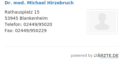 Dr med michael hirzebruch
