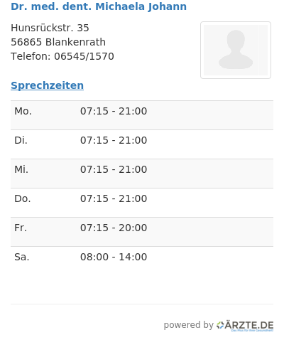 Dr med dent michaela johann