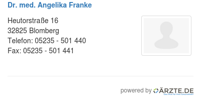 Dr med angelika franke