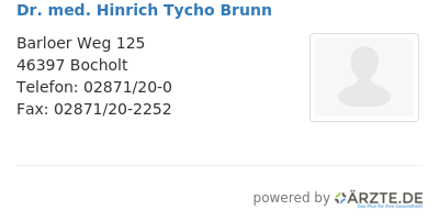 Dr med hinrich tycho brunn