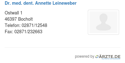 Dr med dent annette leineweber