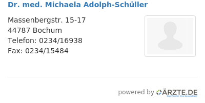 Dr med michaela adolph schueller