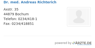 Dr med andreas richterich