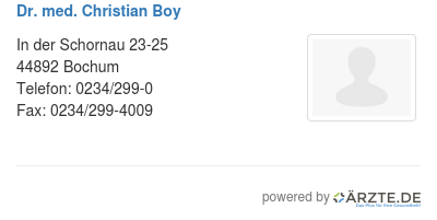 Dr med christian boy