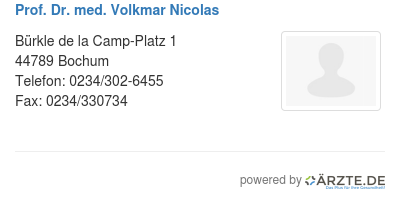 Prof dr med volkmar nicolas
