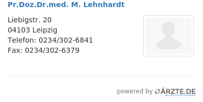 Pr doz dr med m lehnhardt
