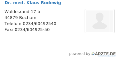 Dr med klaus rodewig