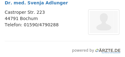 Dr med svenja adlunger