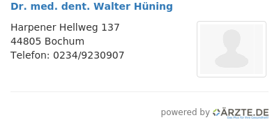 Dr med dent walter huening
