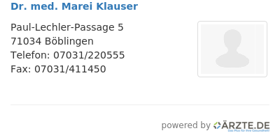 Dr med marei klauser 556238
