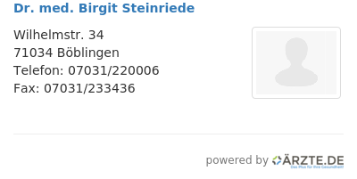 Dr med birgit steinriede