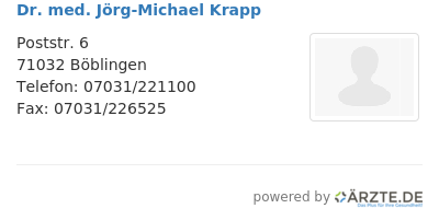 Dr med joerg michael krapp