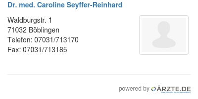 Dr med caroline seyffer reinhard