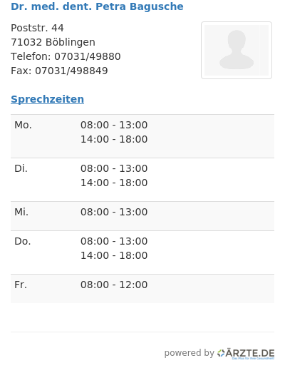 Dr med dent petra bagusche