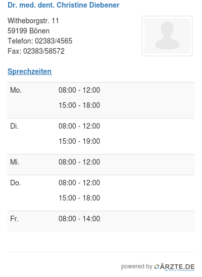 Dr med dent christine diebener
