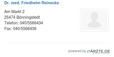 Dr med friedhelm reinecke