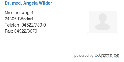 Dr med angela wilder