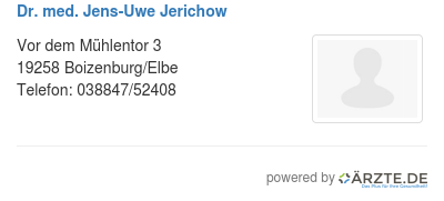 Dr med jens uwe jerichow