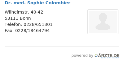 Dr med sophie colombier