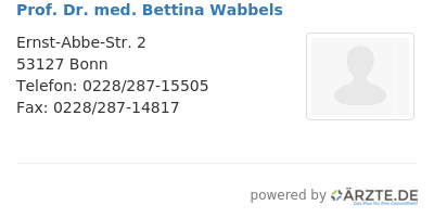 Prof dr med bettina wabbels