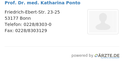 Prof dr med katharina ponto