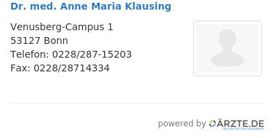 Dr med anne maria klausing