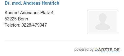 Dr med andreas hentrich