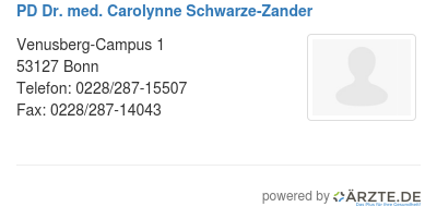 Pd dr med carolynne schwarze zander