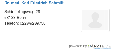 Dr med karl friedrich schmitt