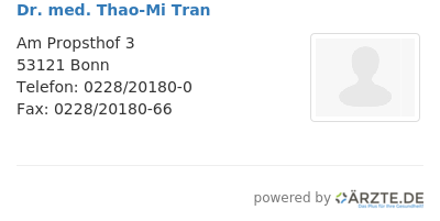 Dr med thao mi tran