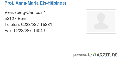 Prof anna maria eis huebinger
