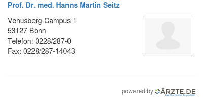 Prof dr med hanns martin seitz