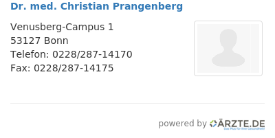 Dr med christian prangenberg