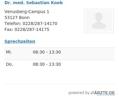 Dr med sebastian koob