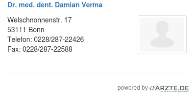 Dr med dent damian verma
