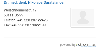 Dr med dent nikolaos daratsianos