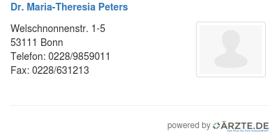 Dr maria theresia peters