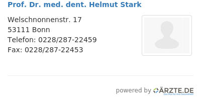 Prof dr med dent helmut stark