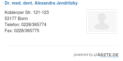 Dr med dent alexandra jendritzky