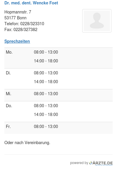 Dr med dent wencke foet