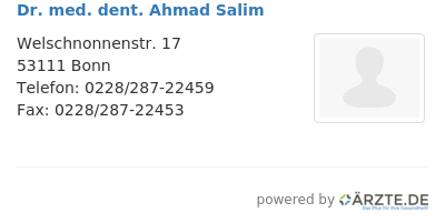 Dr med dent ahmad salim