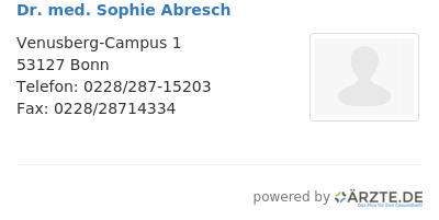 Dr med sophie abresch