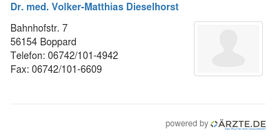 Dr med volker matthias dieselhorst