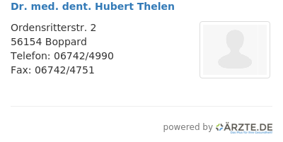 Dr med dent hubert thelen