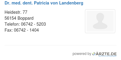 Dr med dent patricia von landenberg