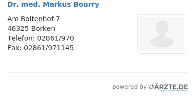 Dr med markus bourry