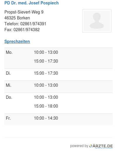Pd dr med josef pospiech