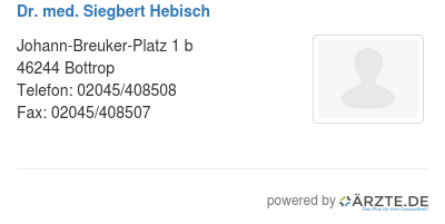 Dr med siegbert hebisch